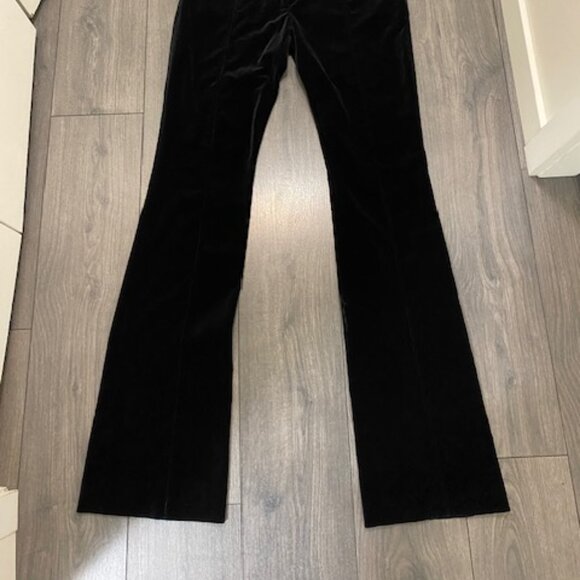 Altuzarra Black Velvet Boot Cut Pants Size 12 NWOT - Picture 2 of 12